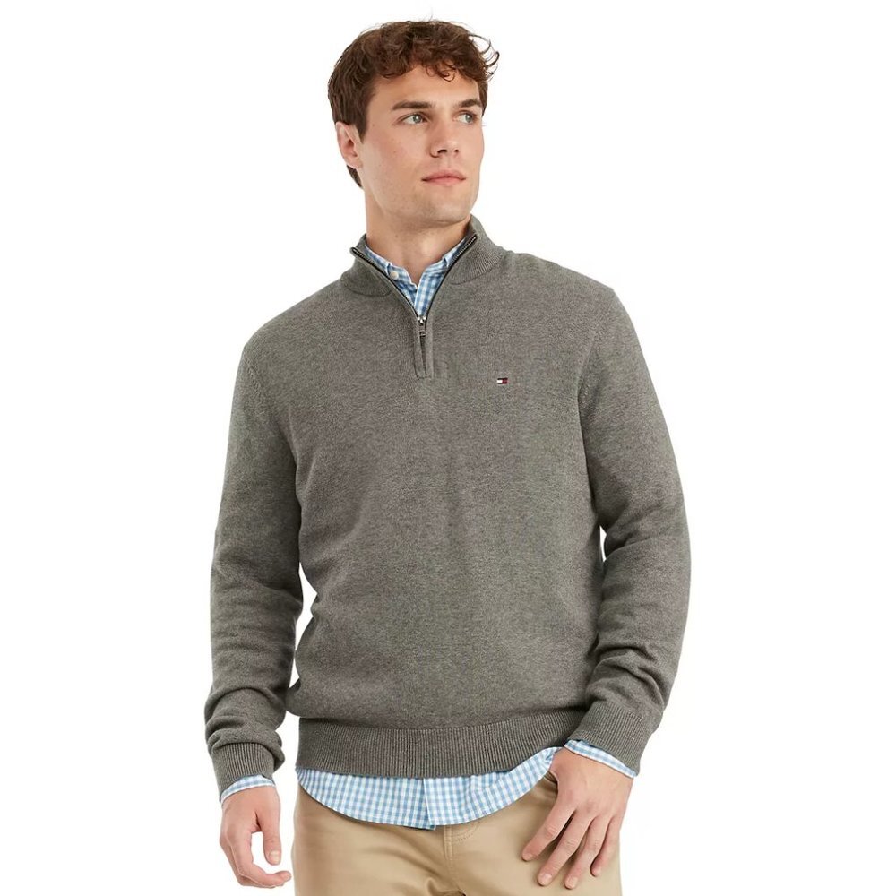Tommy Hilfiger Quarter Zip Sweater Size Large